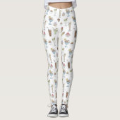Eiscreme Sundae Muster White Leggings (Vorderseite)