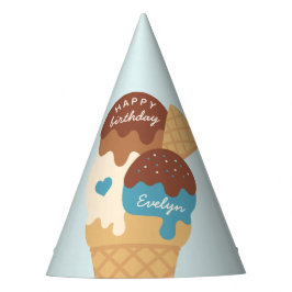 Eiscreme Sundae Personalisierter Kindergeburtstag Partyhütchen