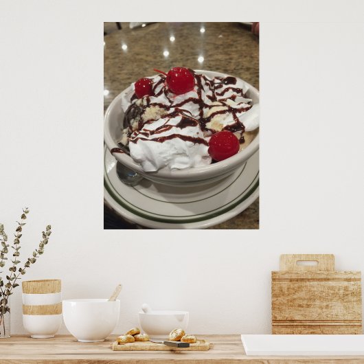 Eiscreme Sundae Poster (Küche)