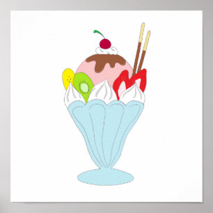 Eiscreme Sundae Poster