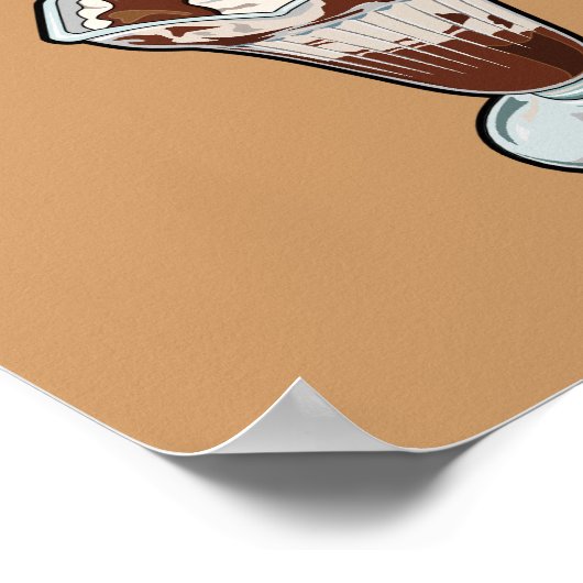 Eiscreme Sundae Poster (Ecke)