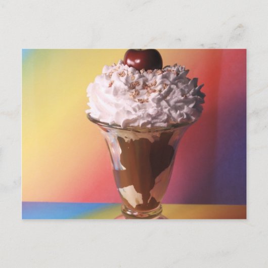 Eiscreme Sundae Postkarte (Vorderseite)