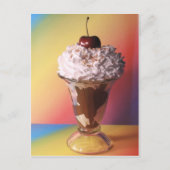 Eiscreme Sundae Postkarte (Vorderseite)