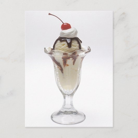 Eiscreme Sundae Postkarte (Vorderseite)