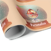 Eiscreme Sundae Schneedecke Papier Geschenkpapier (Rolleneckpunkt)