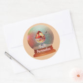 Eiscreme Sundae Schneekugel niedlicher Aufkleber (Umschlag)