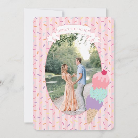 Eiscreme Sundae Scoopup Sweet Brautparty Einladung (Rückseite)