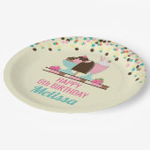 Eiscreme Sundae Sommerliche Leckereien Geburtstag Pappteller (Schrägansicht)