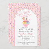 Eiscreme Sundae Sprinkler mit Liebe Baby Dusche Einladung (Vorne/Hinten)