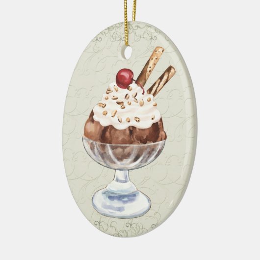 Eiscreme Sundae - SRF Keramikornament (Links)