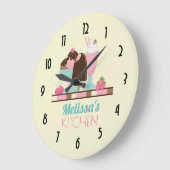 Eiscreme Sundae Summerische Leckereien Custom Küch Große Wanduhr (Winkel)