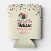 Eiscreme Sundae Summerische Leckereien Geburtstags Dosenkühler (Rückseite)