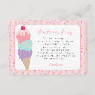 Eiscreme Sundae Sweet Books for Baby Sprinkle Begleitkarte