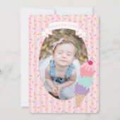 Eiscreme Sundae Sweet One First Birthday Party Einladung (Rückseite)