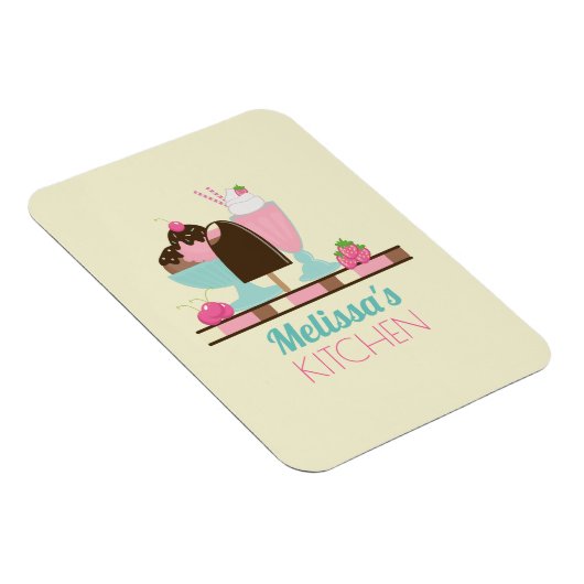 Eiscreme Sundae und andere köstliche Gerichte Magnet (Rechte Seite)