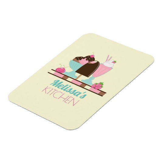 Eiscreme Sundae und andere köstliche Gerichte Magnet (Linke Seite)