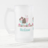 Eiscreme Sundae und andere köstliche Gerichte Mattglas Bierglas (Links)