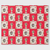 Eiscreme Sundae und Cupcake Geburtstagsgeschenkwra Geschenkpapier (Flach)