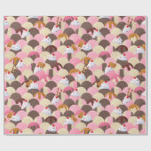 Eiscreme Sundaes Geschenkpapier (Flach)