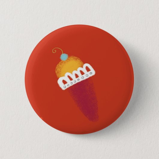 Eiscreme süß lecker köstlich niedlich lieb Knopf Button (Vorderseite)