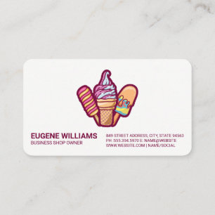 Eiscreme-Süße-Eis-am-Stiel-Leckereien Desserts Visitenkarte