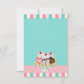 Eiscreme Süße Geburtstagsparty Einladung (Rückseite)