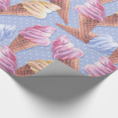 Eiscreme Süßes Muster Geschenkpapier (Ecke)