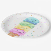 Eiscreme Sweet Birthday Party Paper Teller (Schrägansicht)