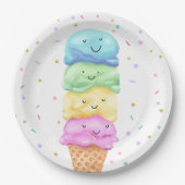 Eiscreme Sweet Birthday Party Paper Teller (Vorderseite)