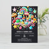 Eiscreme Sweet Celebration Geburtstag Einladung (Stehend Vorderseite)