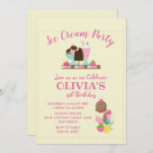 Eiscreme Sweet Leckerei Geburtstagsparty Einladung (Vorne/Hinten)