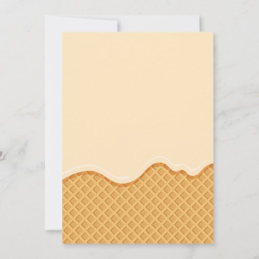 Eiscreme Sweet One First Birthday Einladung (Rückseite)