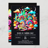 Eiscreme Sweet Wonderland Geburtstag Einladung (Vorne/Hinten)