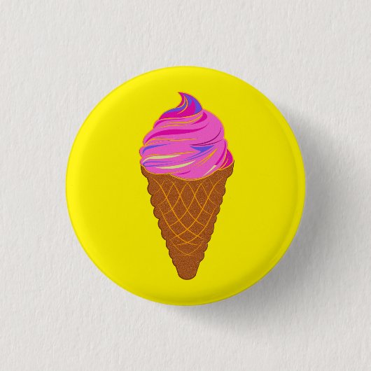 Eiscreme Sweetcream Button (Vorderseite)