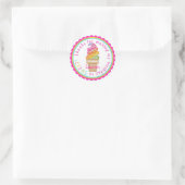 Eiscreme Swirl Geburtstagskleber Runder Aufkleber (Tasche)