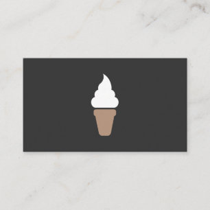 Eiscreme Swirl Icon grau Visitenkarte