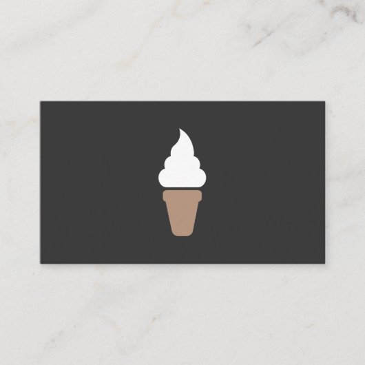 Eiscreme Swirl Icon grau Visitenkarte (Vorderseite)