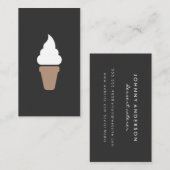 Eiscreme Swirl Icon grau Visitenkarte (Vorne/Hinten)