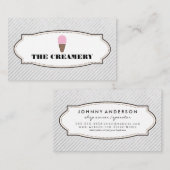 Eiscreme-Symbol Visitenkarte (Vorne/Hinten)