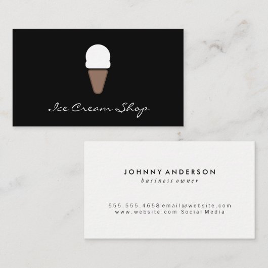 Eiscreme-Symbol Visitenkarte (Vorne/Hinten)