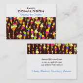 Eiscreme-Tapete Visitenkarte (Vorne/Hinten)