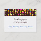 Eiscreme-Tapete Visitenkarte (Rückseite)