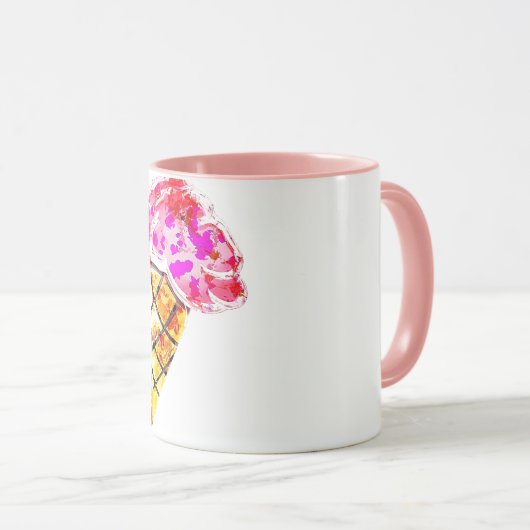 Eiscreme Tasse (VorderseiteRechts)