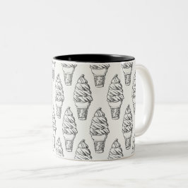 Eiscreme-Tasse Zweifarbige Tasse