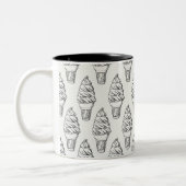 Eiscreme-Tasse Zweifarbige Tasse (Links)