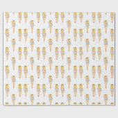 Eiscreme-Thema Geburtstag, bearbeitbare Einladung Geschenkpapier (Flach)