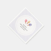 Eiscreme Thema Geburtstagsparty Napkins Serviette (Ecke)