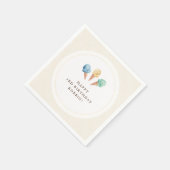 Eiscreme Thema Geburtstagsparty Napkins Serviette (Ecke)
