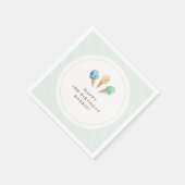 Eiscreme Thema Geburtstagsparty Napkins Serviette (Ecke)