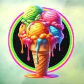 Eiscreme Thema - So Yummy! Fensteraufkleber (Blatt 3)